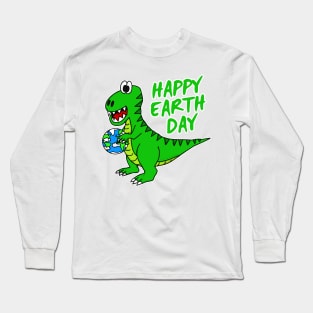 Earth Day Dinosaur T-Rex Long Sleeve T-Shirt